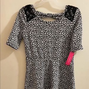 Black & white Girls Animal print dress (XL 14/16)